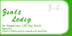 zsolt ledig business card